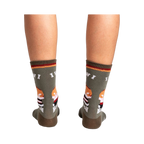 Rear view of the socks, showing the full design detail on the back of each sock.