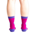 Back view of the 'You Are Really Grape' socks, showing the design detail on the heel.