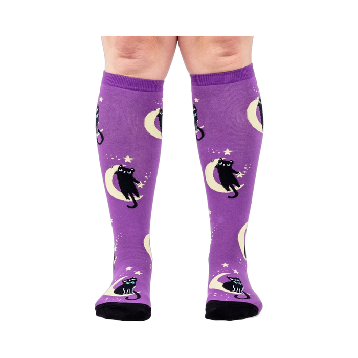 Flatlay image of the socks laid out flat to highlight the complete design.