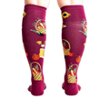 Flat lay product shot of Autumn Harvest knee-high socks.