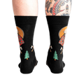 Back view of the Bear Necessities socks on a model.