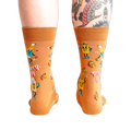Back view of the socks showcasing the full design.