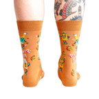 Back view of the socks showcasing the full design.