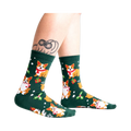 Lifestyle shot showing the socks on a person's legs.