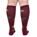 Back view of the socks, highlighting the full design repeat and overall appearance.