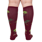 Back view of the socks, highlighting the full design repeat and overall appearance.
