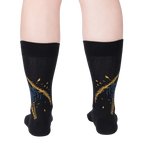 Rear view of the Night Cat socks, emphasizing the back design and the sock's overall aesthetic.