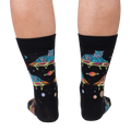 Back view of the 'Eye of the Tiger' socks, displaying the full design on both socks.