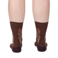 Back view of Choco-bara Ice Cream socks on a person's legs, showcasing the full design on both socks.