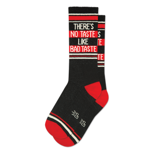 Single dark grey crew sock with 