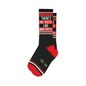 Single dark grey crew sock with 