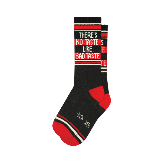 Single dark grey crew sock with 