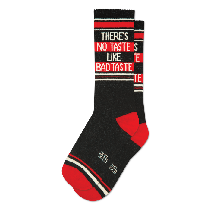 Single dark grey crew sock with 