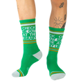 Lifestyle shot showing the socks on a person's legs.