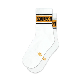 bourbon whiskey themed mens & womens unisex white novelty quarter socks