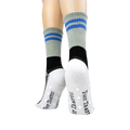 Back view of the socks, showing the detail of the non-skid soles.