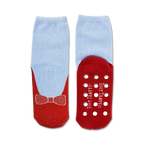 Close-up of the sole of the socks, showing the non-skid grips in detail.