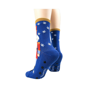 Back view of the socks, highlighting the non-slip grips.