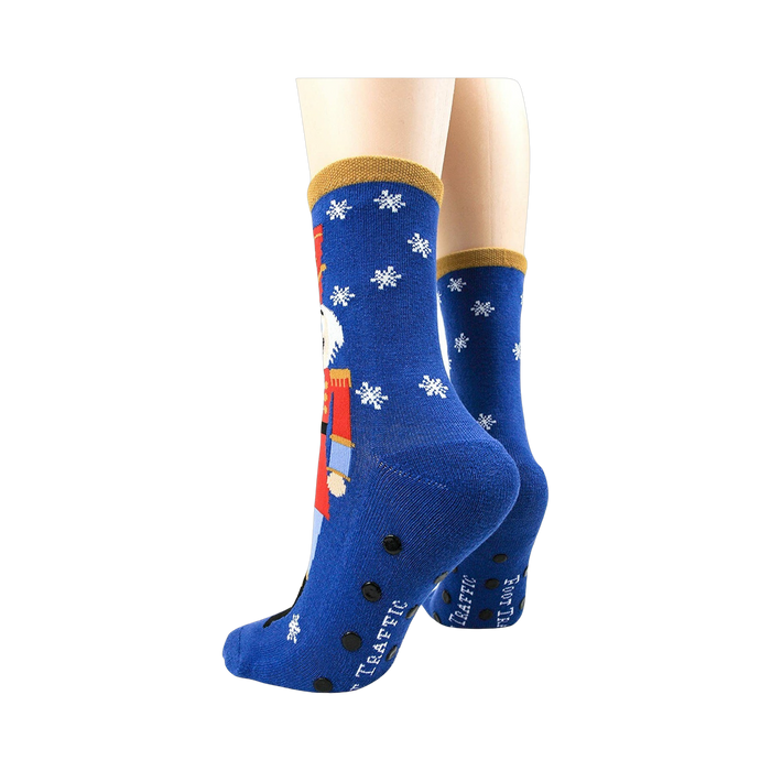 Back view of the socks, highlighting the non-slip grips.