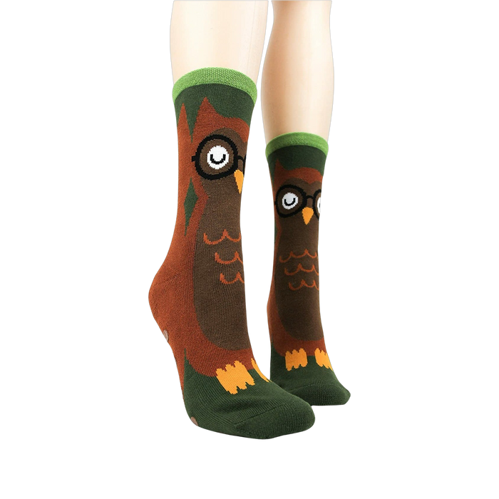 Lifestyle shot showing the socks on a model's feet.