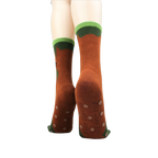 Back view of socks on a model's feet showcasing the grip