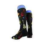 Another view of the guitar socks on a mannequin.
