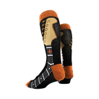 Back view of Guitar Neck socks highlighting the design details on the heel and sole.