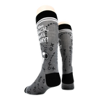 Back view of 'I'm the Coach' socks on a mannequin, highlighting the back design.
