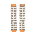 Pair of 'Looking Sharp' hedgehog socks laid flat, showcasing the full design.