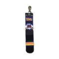 Product shot of Back to the Future socks on their packaging. Shows the socks' design and branding clearly.