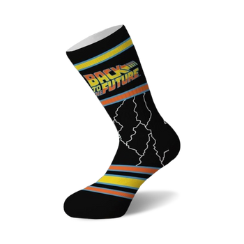 back to the future back to the future themed mens & womens unisex multi novelty crew socks