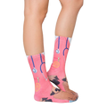 Lifestyle shot showing the 'Vet' socks on a person's legs, highlighting the design and fit. [lf]