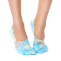 Pair of light blue no-show socks with a world map print and 'Jetsetter' text.  Perfect for travel! [lf]