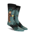 Another product shot of the Bigfoot beer socks, showing the full design.