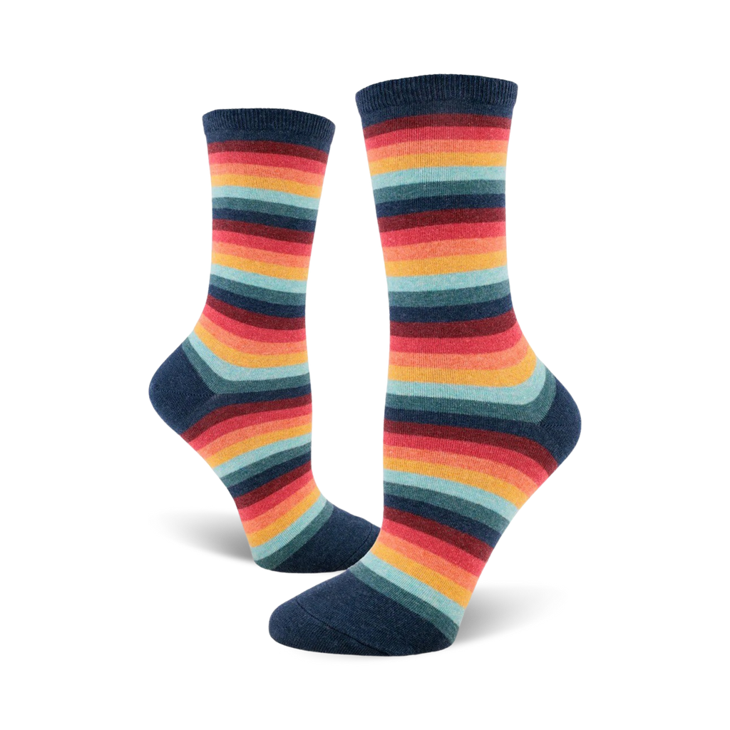 Retro 70s Womens 70s Crew Socks | Sockologie