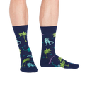 Lifestyle shot showing the socks on a person's feet, showcasing the fit and overall look.