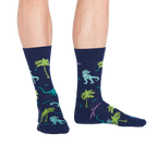 Lifestyle shot showing the socks on a person's feet, showcasing the fit and overall look.
