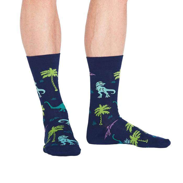Lifestyle shot showing the socks on a person's feet, showcasing the fit and overall look.
