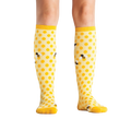 Flat lay showcasing the 'Bee's Knees' socks from above.