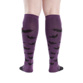 Back view of the Batnado socks showing the full bat and moon design.