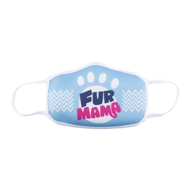 blue fur mama socks with paw print design for women.   