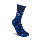 Another close-up view of the 'Domestic AF' sock, highlighting the detail of the design and texture.