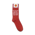 Product shot of the 'Keep Rolling Your Eyes' socks in their packaging.