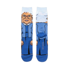 Back view of the Golden Girls Sophia crew socks, showcasing the full design on both socks.