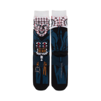 Flatlay image of Hellraiser Pinhead 360 character socks showcasing the full design detail.