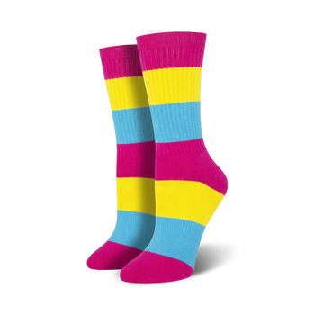pan pride pride themed mens & womens unisex multi novelty crew socks