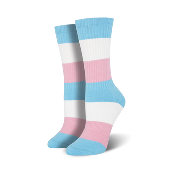 trans pride pride themed mens & womens unisex multi novelty crew socks