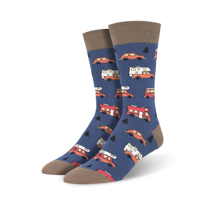 Are We There Yet? Mens Camping Crew Socks | Sockologie