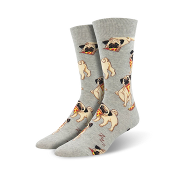 man's best friends dog themed mens grey novelty crew socks