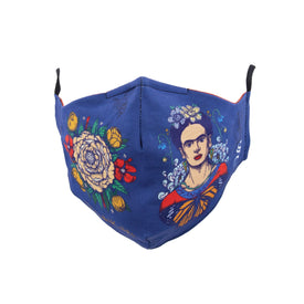 frida kahlo-themed socks with floral print, available in nan length for men and women.   